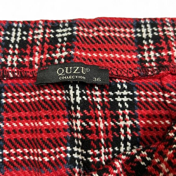 Plaid Red Mini Skirt - Picture 4 of 5